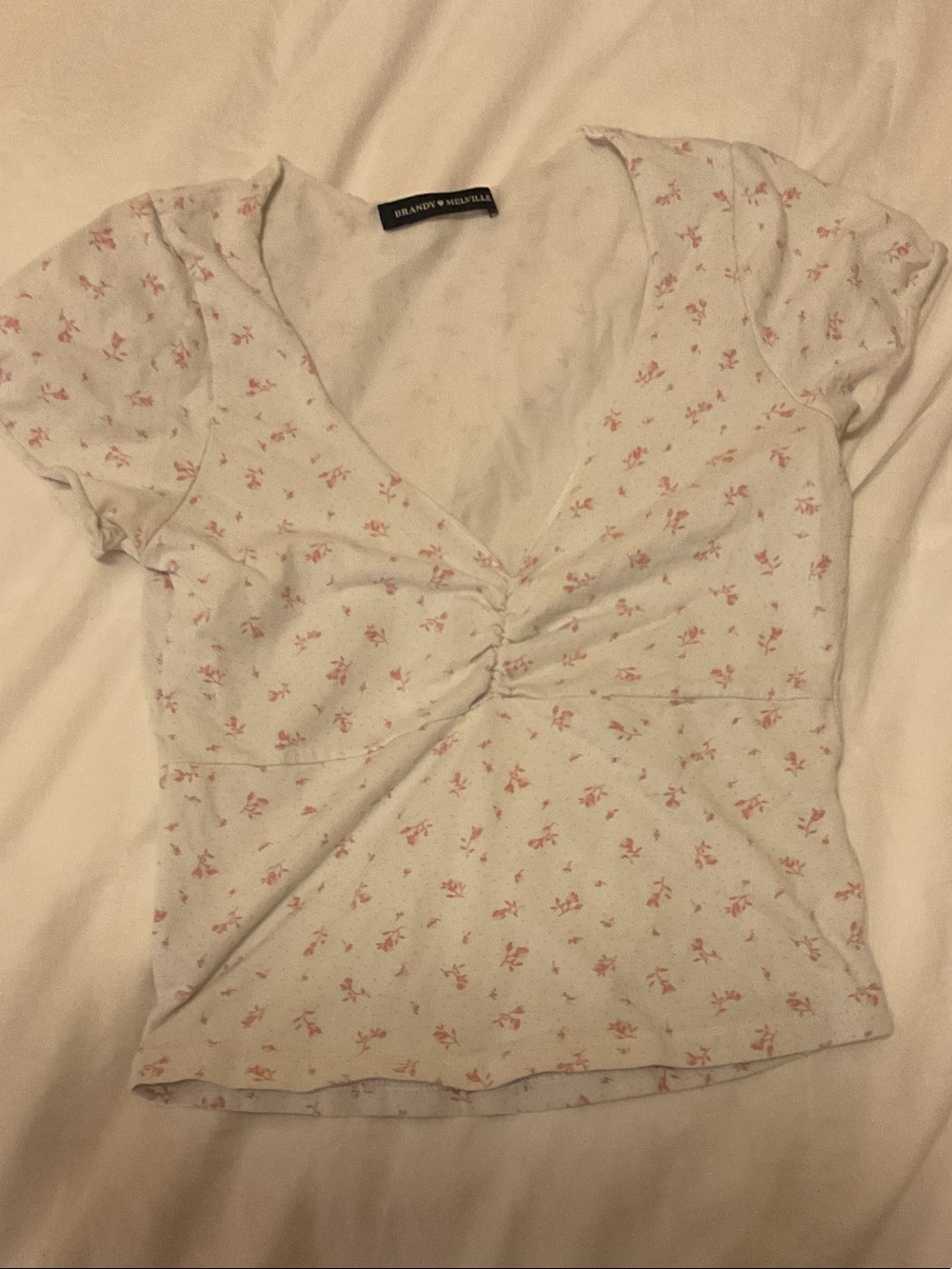 Brandy Melville Pink floral Gina Top
